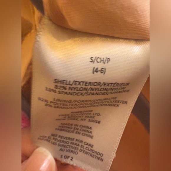 Free Country Striped Retro Bikini Swimsuit front High Waist High Cut Legs S-4/6 - Picture 10 of 14